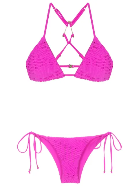 Amir Slama bikini estilo triángulo con diseño entretejido