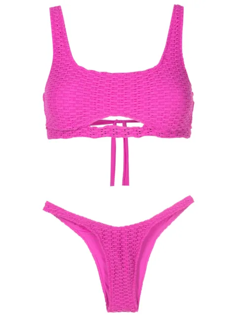 Amir Slama woven-design cut-out bikini