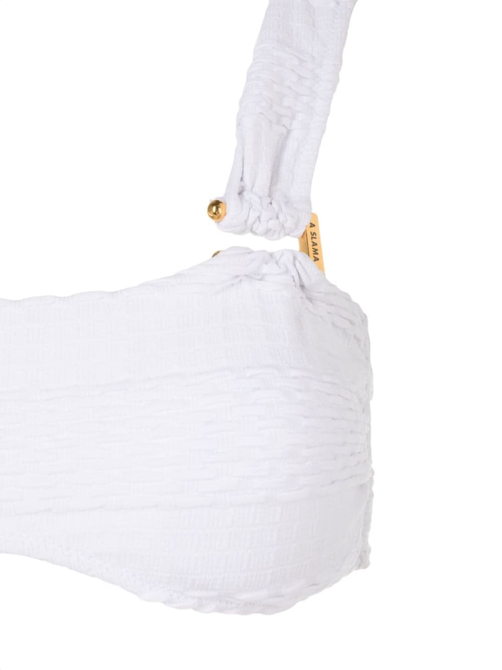 Shop Amir Slama One-shoulder High-waisted Bikini In White