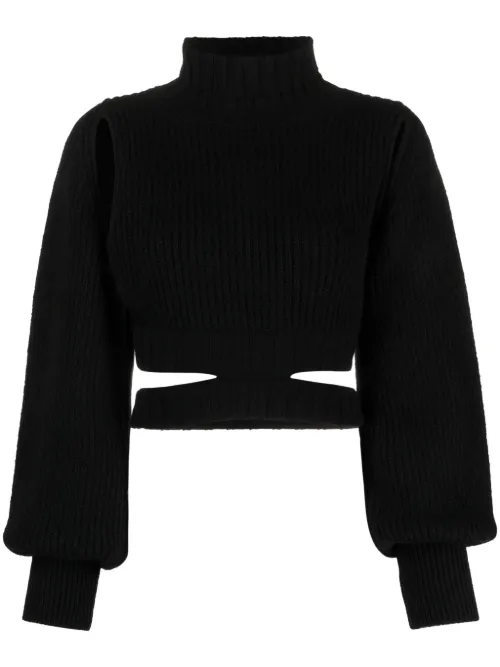 Pull crop à col roulé - ANDREĀDAMO - Modalova