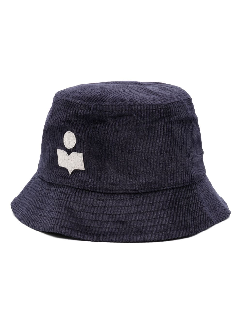 Marant Logo-embroidered Corduroy Bucket Hat In Blue
