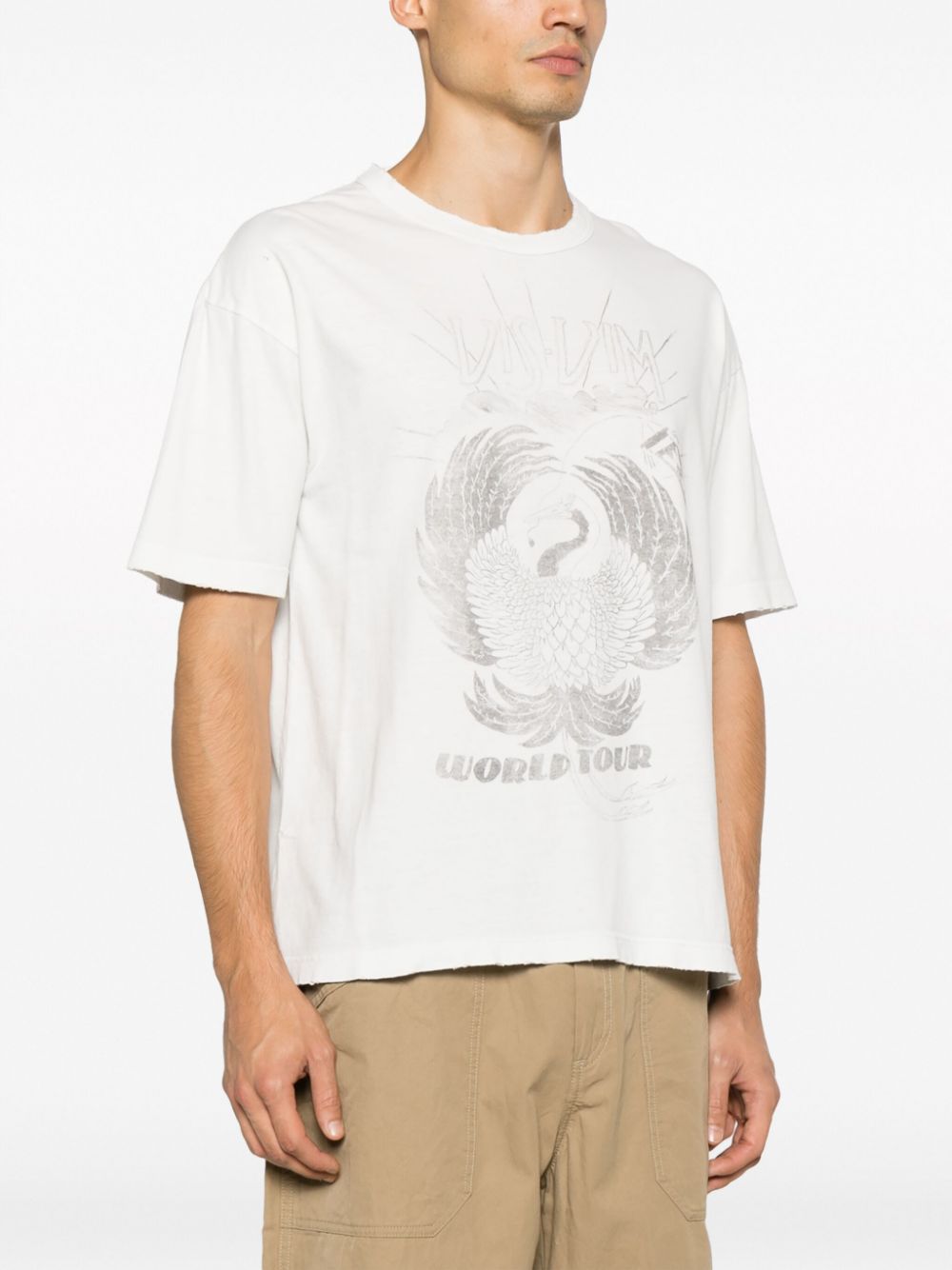 Visvim White Crash World Tour Jumbo T-shirt | ModeSens