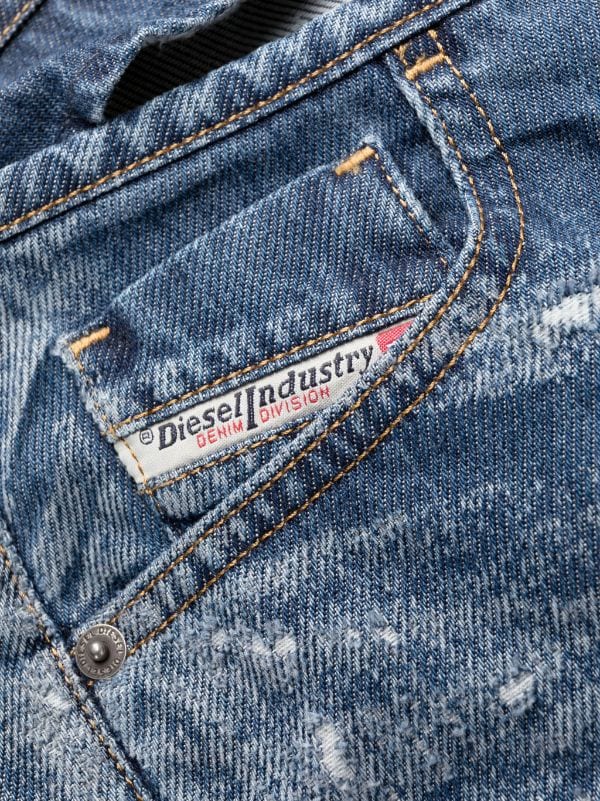 vold Meander Validering Diesel Mesh sheer-panelling Flared Jeans - Farfetch