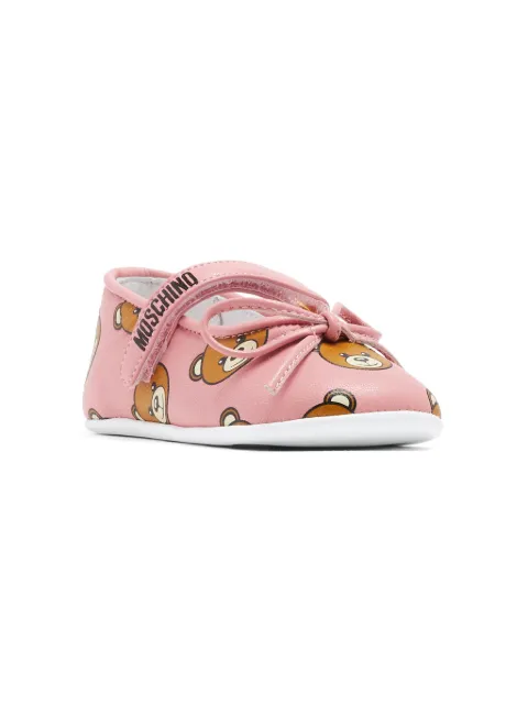 Moschino Kids Teddy Bear print ballerinas