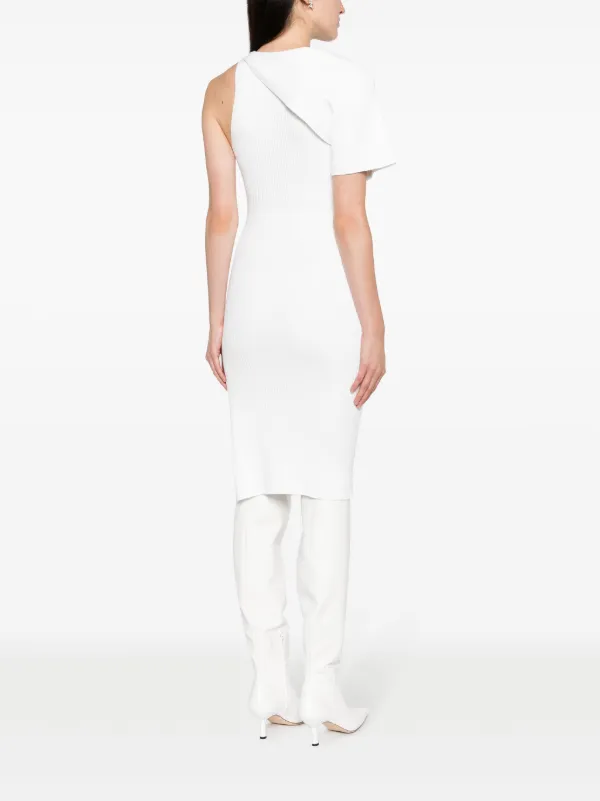 courreges asymmetric dress Courrges Asymmetric Jersey Mini Dress In Purple