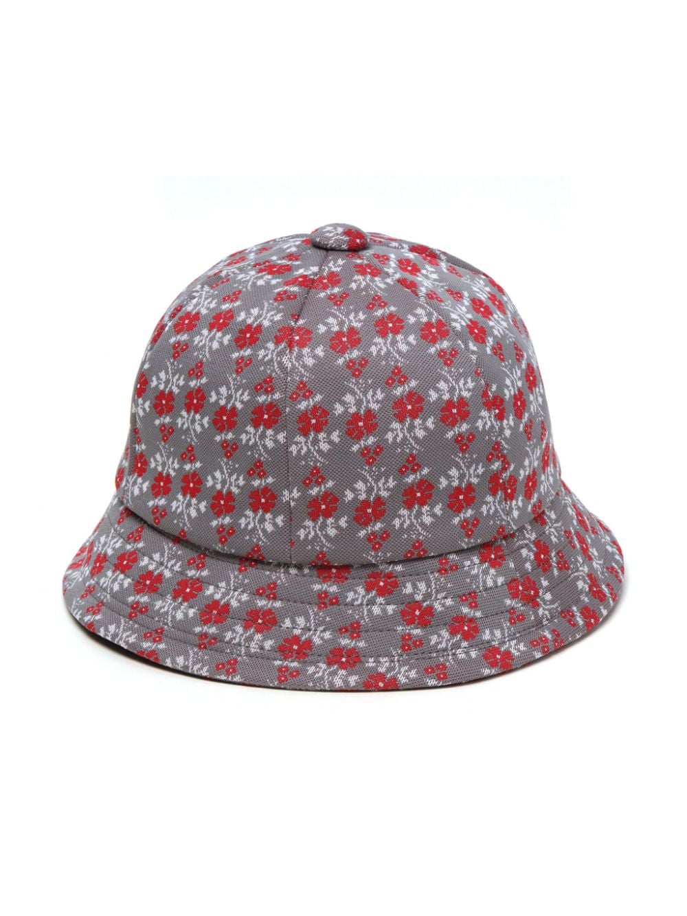 Shop Needles Logo-embroidered Flower-print Bucket Hat In Grey