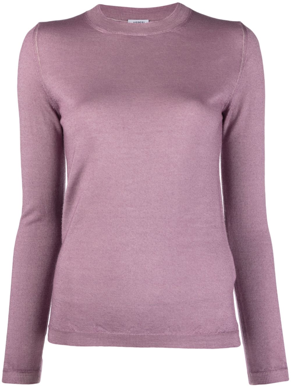 Aspesi Fine-knit Wool Jumper In Purple