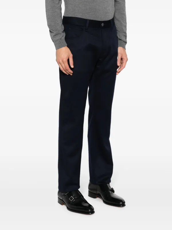 Giorgio Armani カシミア ストレートパンツ | ブルー | FARFETCH JP