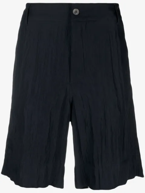 Giorgio Armani crinkled wide-leg shorts