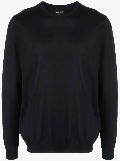 Giorgio Armani crew-neck silk-cotton jumper