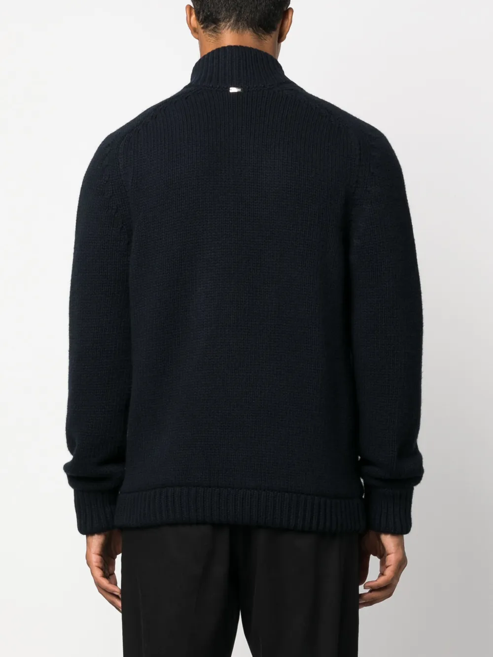 Herno Button-up Wool Cardigan In Blue
