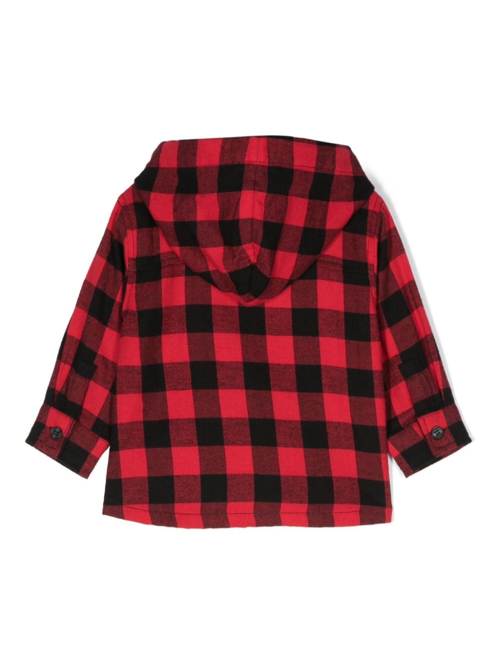 Shop Moschino Leo-teddy Hooded Shirt In Red