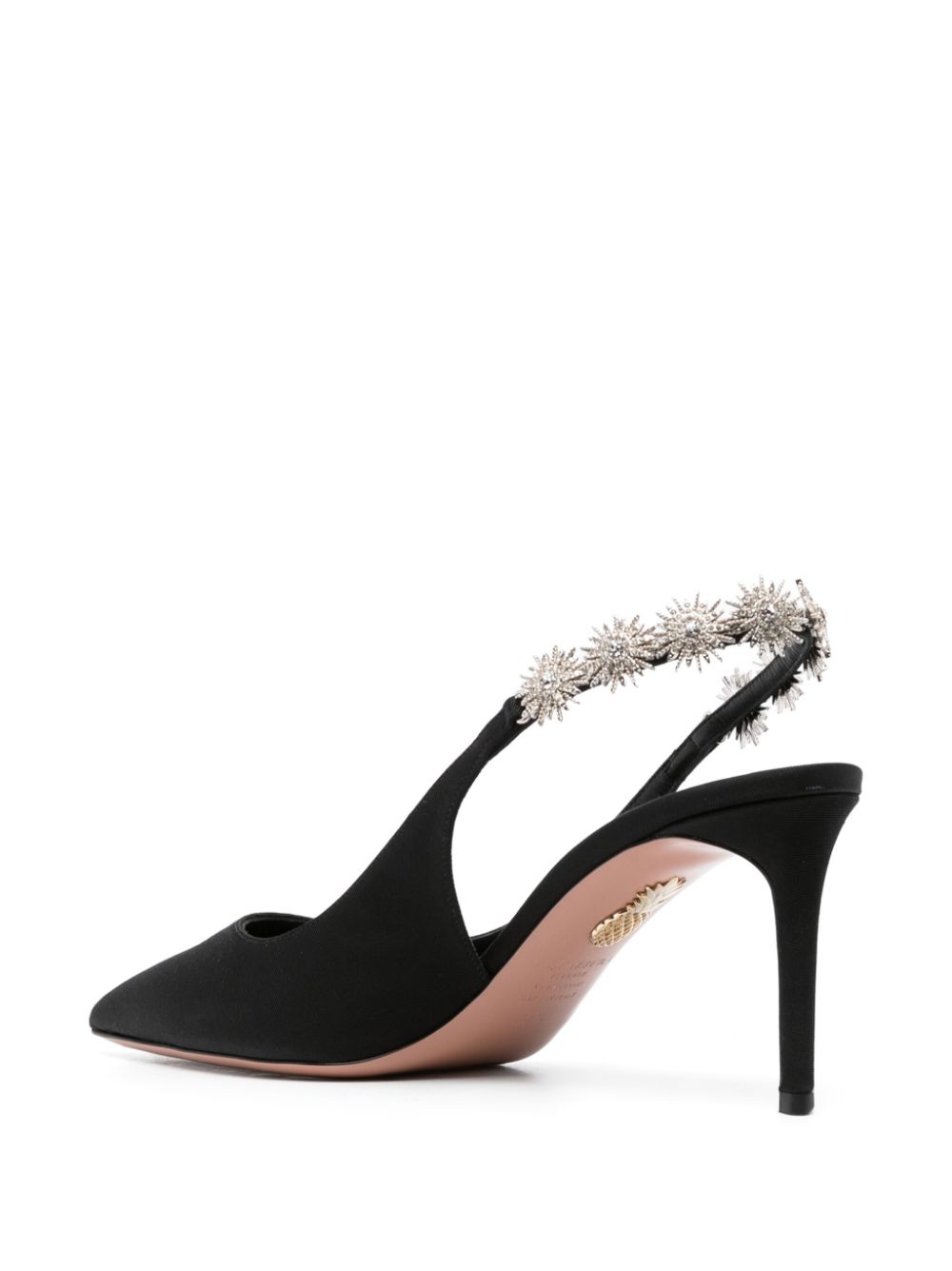 Aquazzura 90mm crystal-embellished slingback pumps Women