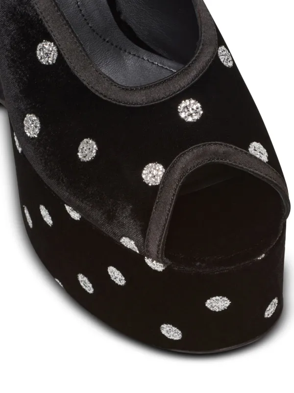 Polka dot deals platform sandals