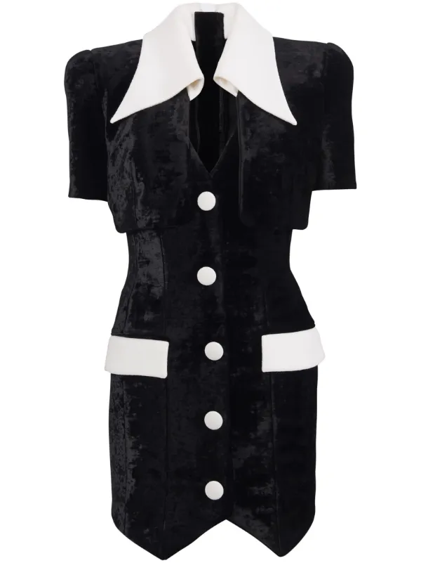 black velvet white collar dress Balmain Light Blue Satin Bridesmaid collection:SS26USonlydrop1 Size:5XL-Long The soft fabric ensures