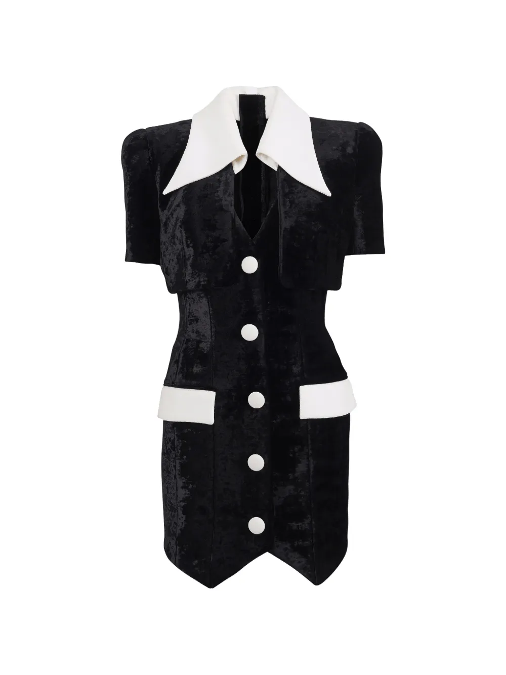Balmain tailored short-sleeve dress - Black