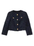 Balmain Kids Lurex tweed jacket - Blue