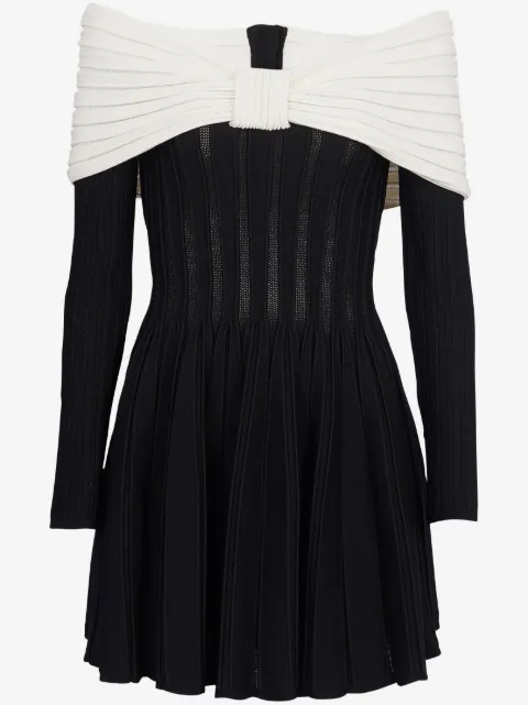 Balmain Abito corto con spalle scoperte