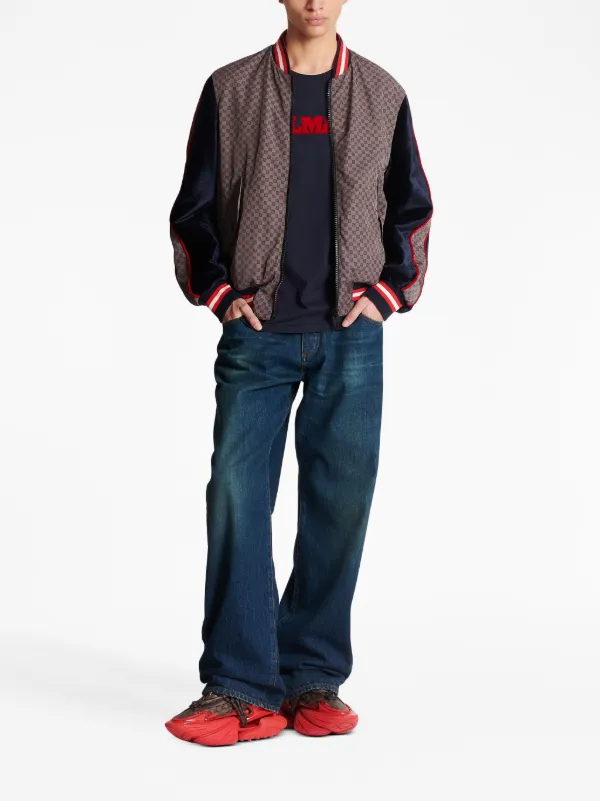 Balmain PB-monogram Bomber Jacket | Purple | FARFETCH