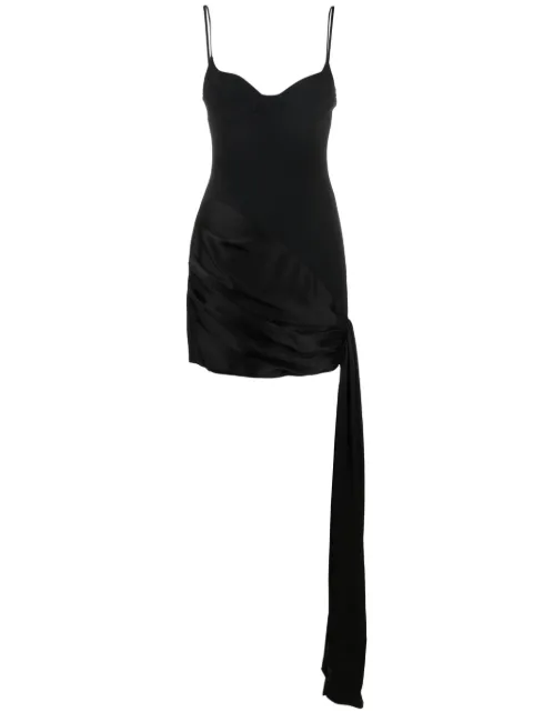 David Koma draped-skirt panelled minidress