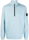 Stone Island half-zip cotton sweatshirt - Blue