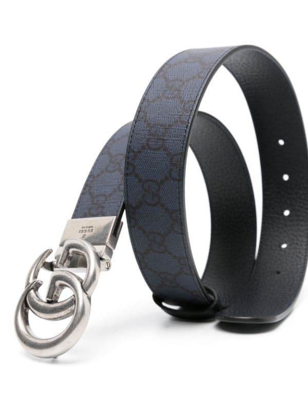 GG Marmont reversible belt in black leather