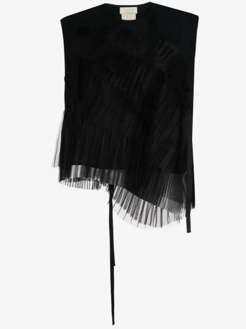 Shanshan Ruan asymmetric silk tank top