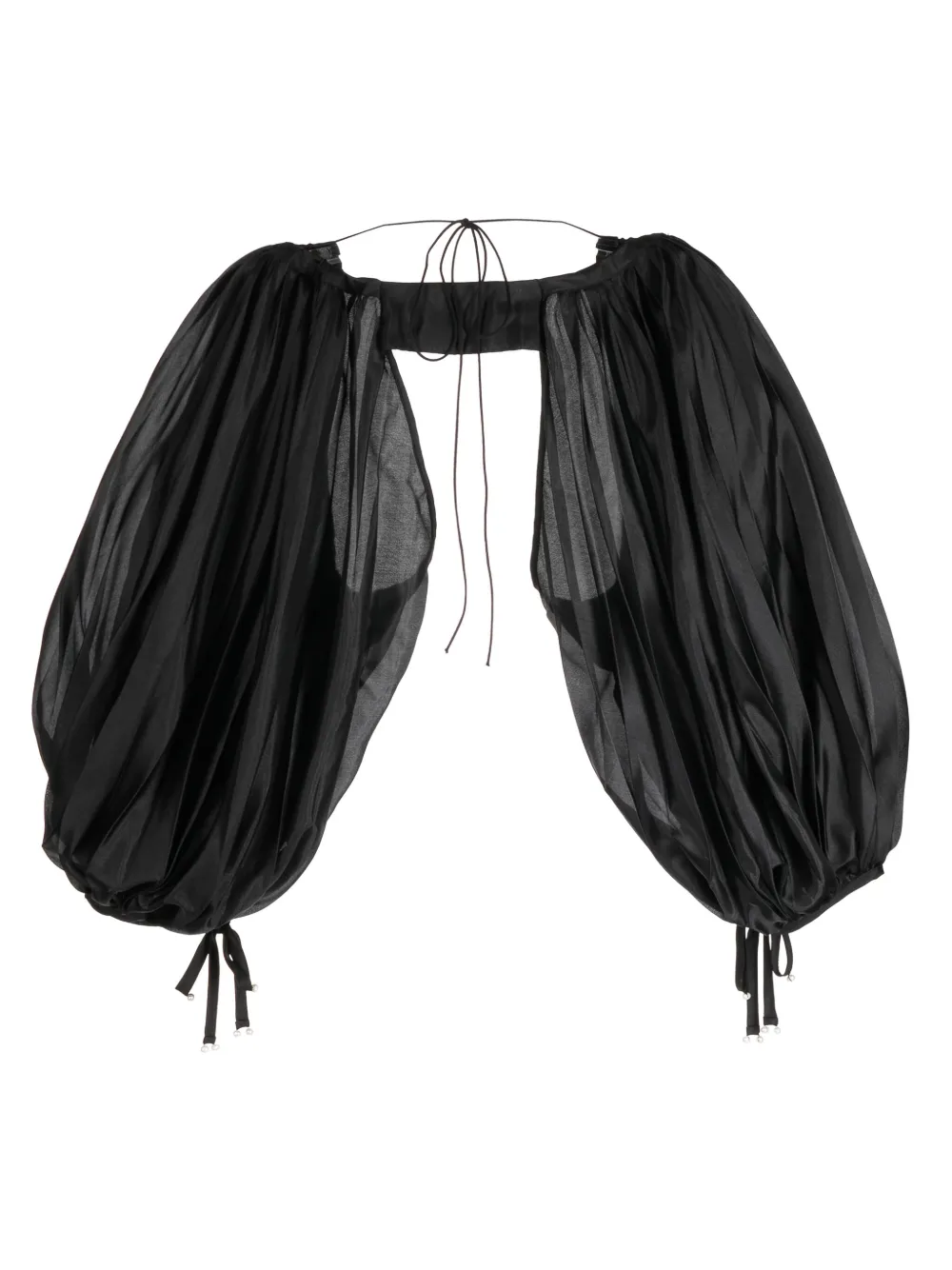 Shanshan Ruan Bolero met pofmouwen - Zwart