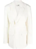 MM6 Maison Margiela asymmetric double-breasted blazer - White