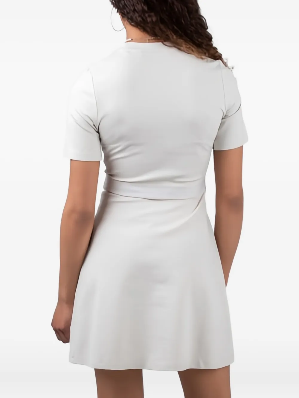 Calvin Klein Mini-jurk met logo tailleband Beige