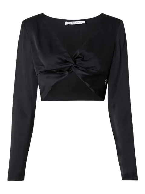 Calvin Klein velvet cropped top