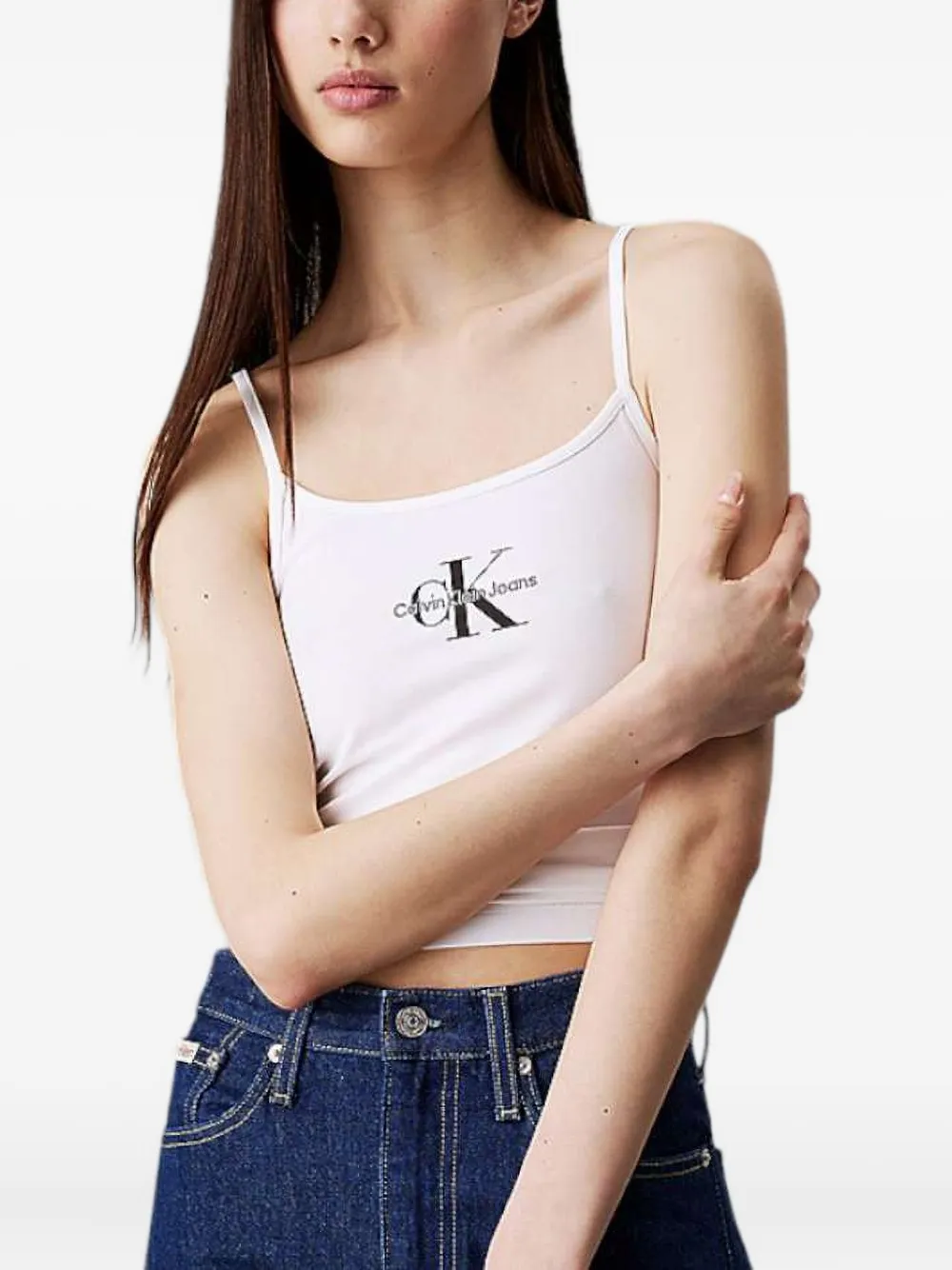 Calvin Klein logo-print tank top | White | Image 1