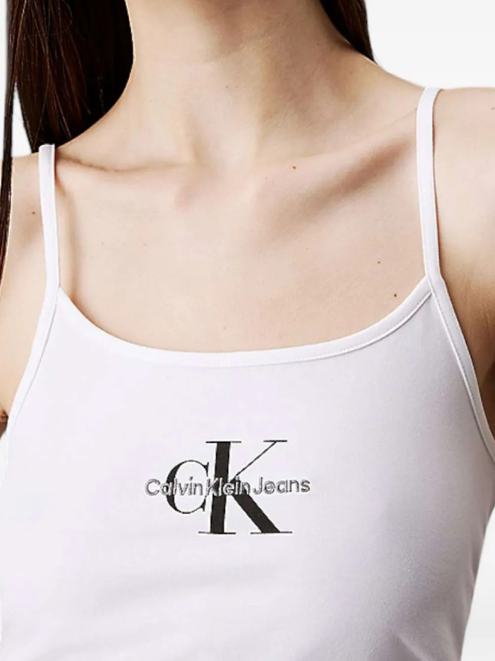 Calvin Klein logo-print tank top Wit