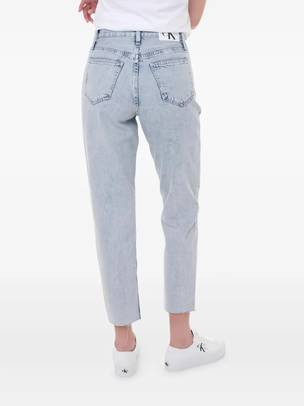 Calvin Klein logo-patch jeans - Blauw