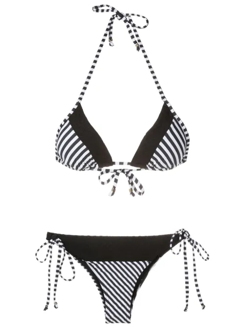 Haut de bikini rayé à bonnets triangles - Amir Slama - Modalova