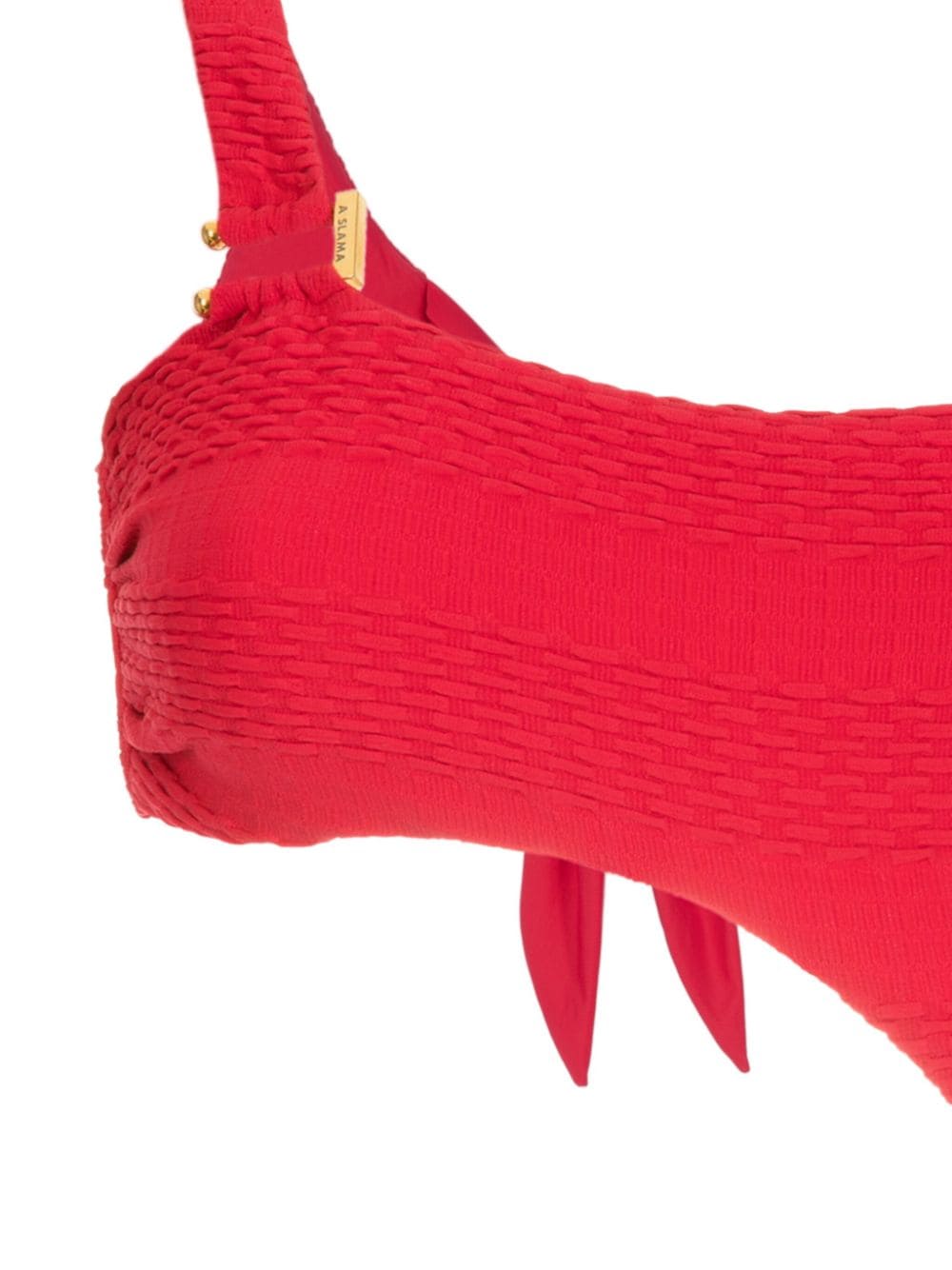 Shop Amir Slama Cut-out One-shoulder Swimsuit In Red