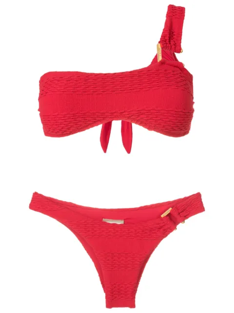 Amir Slama textured-finish one-shoulder bikini 