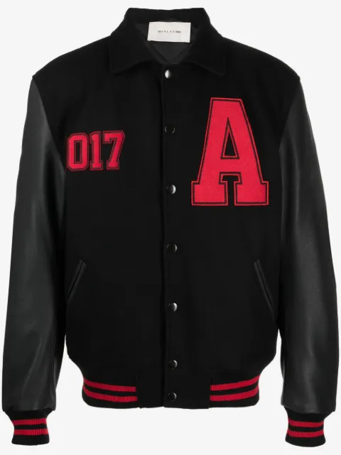 1017 ALYX 9SM logo-print varsity jacket