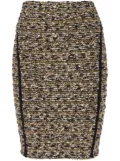 Balmain lurex tweed knee-length skirt - Gold