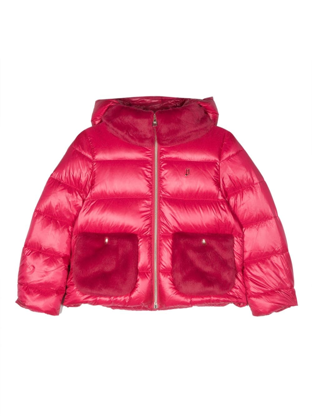Herno Kids' Padded Hooded Jacket In Pink
