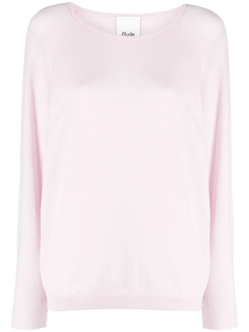 Allude Fine-knit Wool-cashmere Jumper In Pink