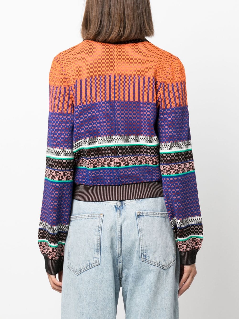 Shop Diane Von Furstenberg Alonzo Jacquard Knitted Jumper In Blue