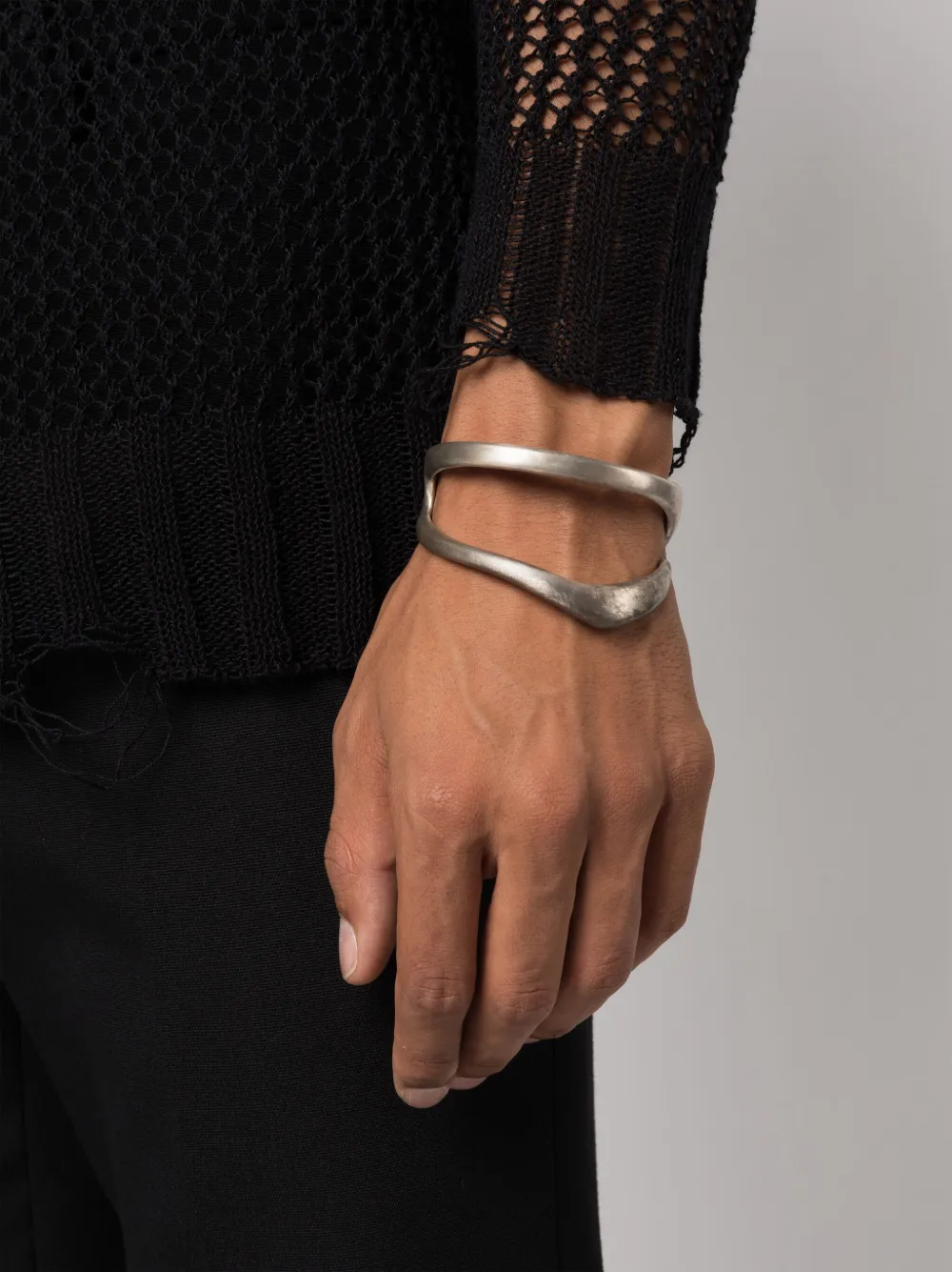 HELIOT EMIL Armband met gegraveerd logo - Zilver