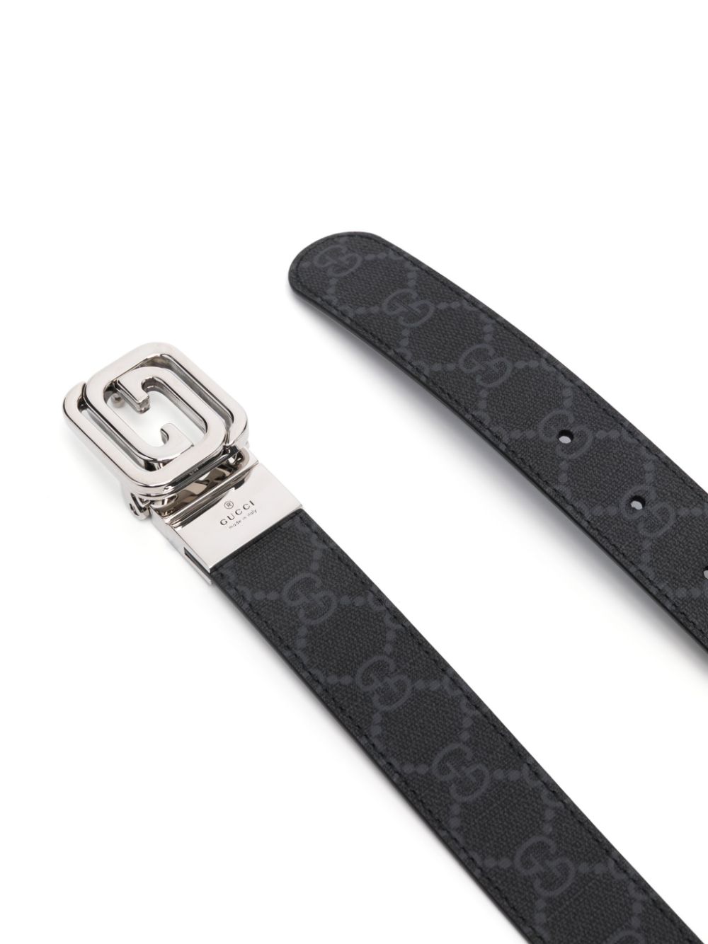 Gucci Square G Reversible Belt | Black | FARFETCH UK