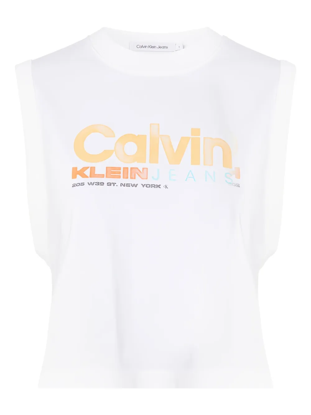 Calvin Klein logo-print tank top | White | Image 1