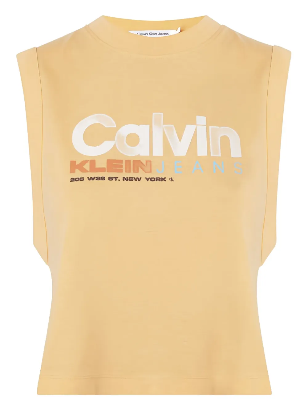 Calvin Klein Tanktop met logoprint Beige