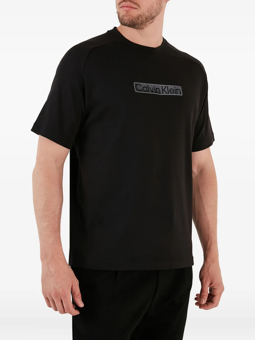 Calvin Klein logo-print T-shirts - Zwart