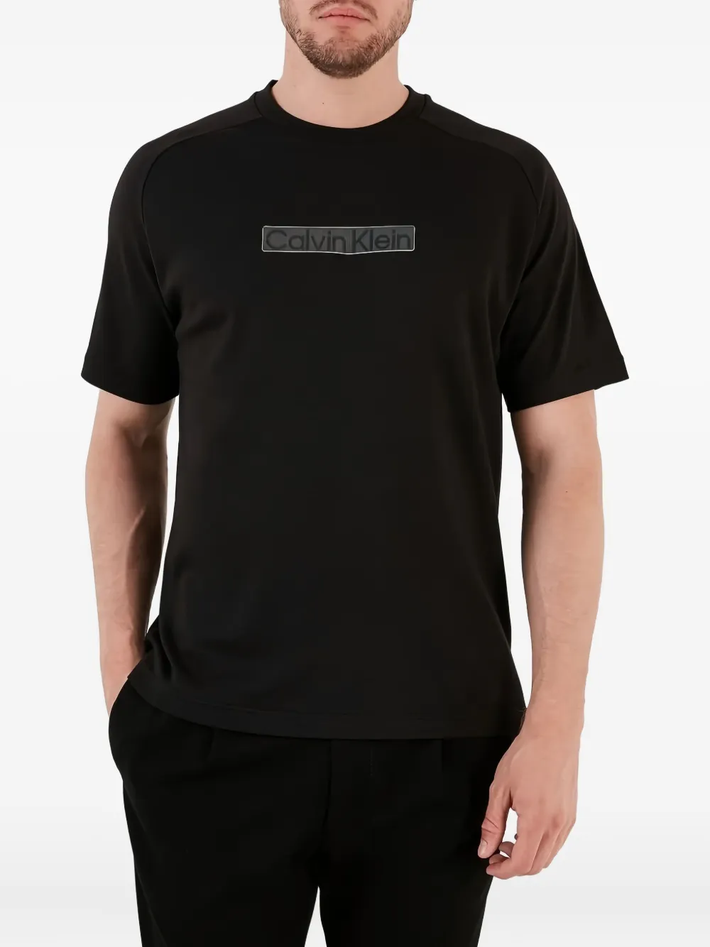 Calvin Klein logo-print T-shirts | Black | Image 1