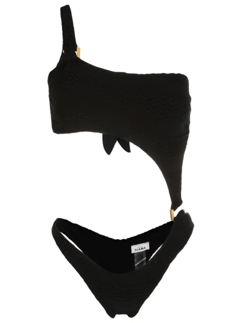 Amir Slama cut-out one-shoulder swimsuit