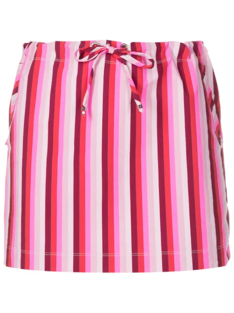 Amir Slama striped drawstring-waist miniskirt